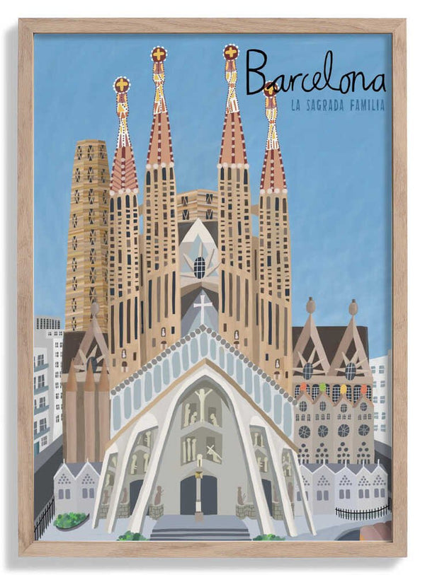 The Sagrada Familia, Barcelona di Artist Carla Daly