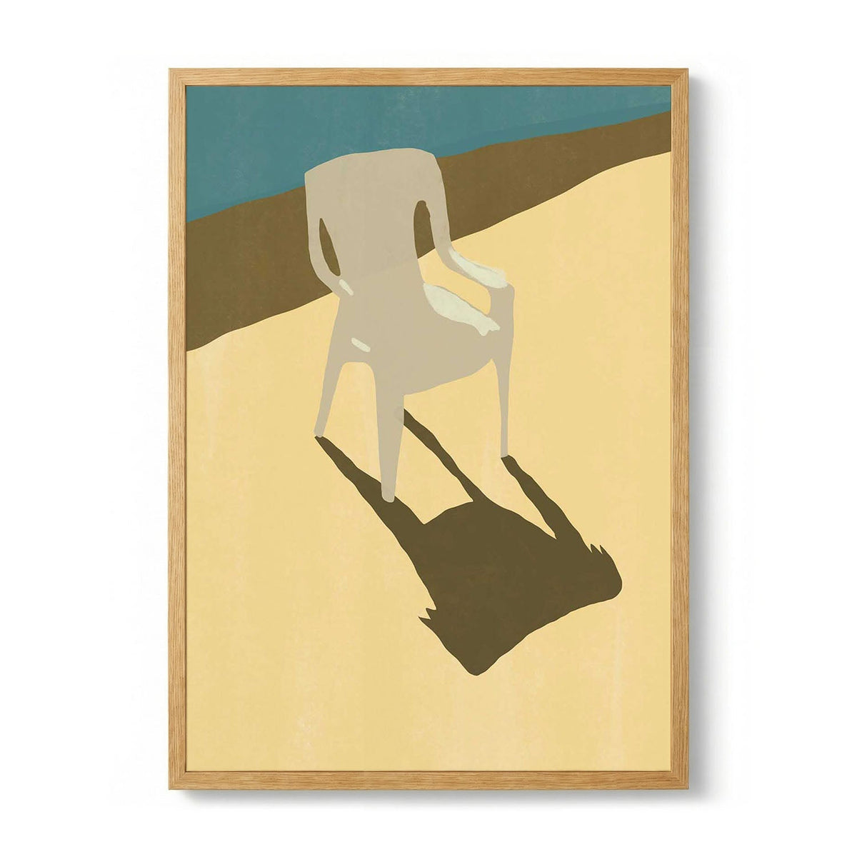 The white chair by Little Dean - S - 29.7 x 42cm (A3) / 225g Fine Art Paper