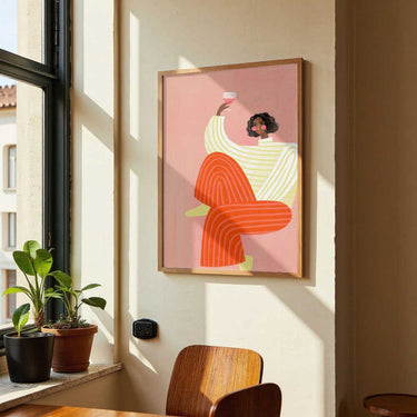 The Woman With The Glass of Wine by Bea Müller - Kuriosis Fine Art GmbH