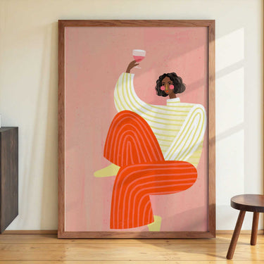 The Woman With The Glass of Wine by Bea Müller - Kuriosis Fine Art GmbH