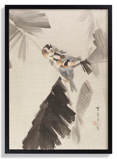 Three Birds on Branch by WANTANABE SEITEI - Kuriosis Fine Art GmbH
