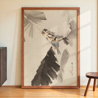 Three Birds on Branch by WANTANABE SEITEI - Kuriosis Fine Art GmbH