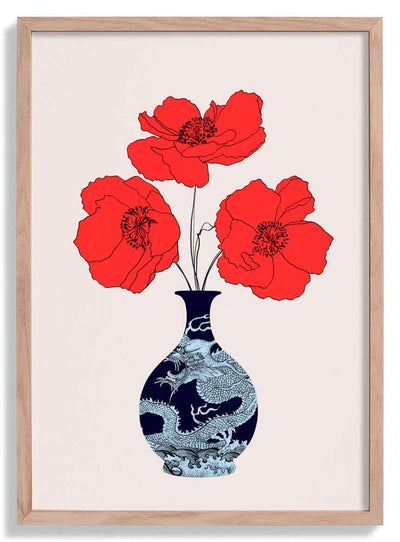 Three Poppies door CATS AND DOTZ
