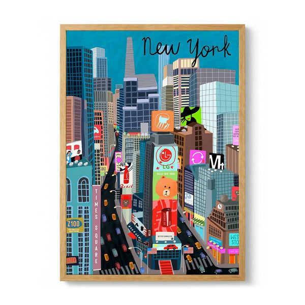 Times Square, New York Illustration di Artist Carla Daly