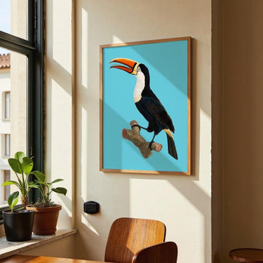 Toucan on Blue Animal Print - Kuriosis Fine Art GmbH