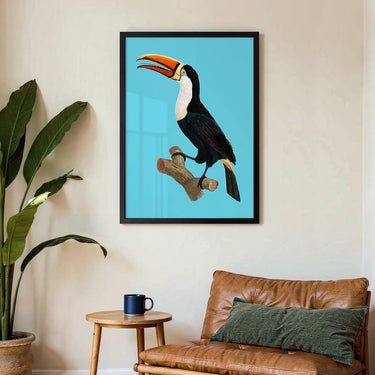 Toucan on Blue Animal Print - Kuriosis Fine Art GmbH