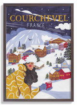 Travel Poster woman in France, Courchevel by Caroline Bonne Müller - Kuriosis Fine Art GmbH