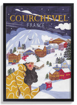 Travel Poster woman in France, Courchevel by Caroline Bonne Müller - Kuriosis Fine Art GmbH