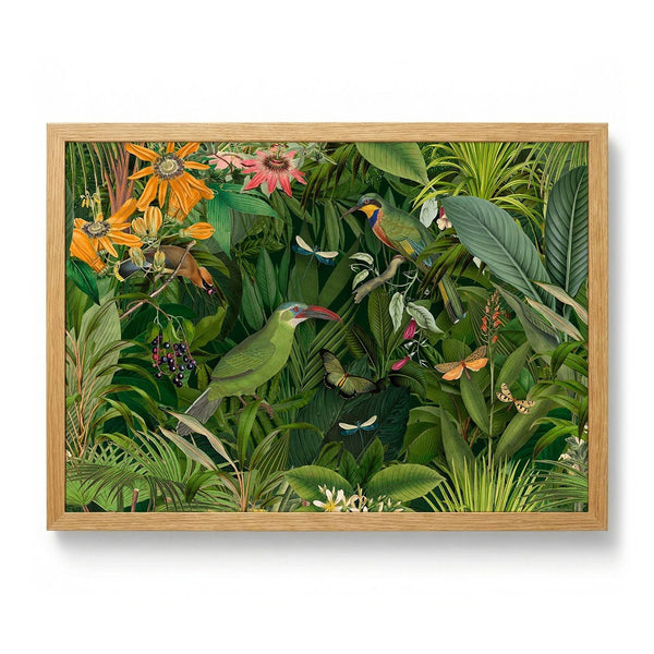 Tropical Midnight Jungle Birds by Andrea Haase