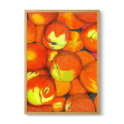Vibrant Fresh Peaches by Viktoriia Saunina
