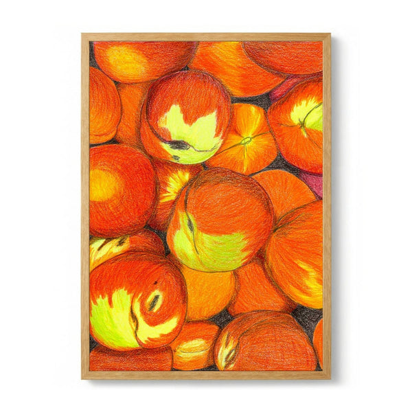 Vibrant Fresh Peaches by Viktoriia Saunina
