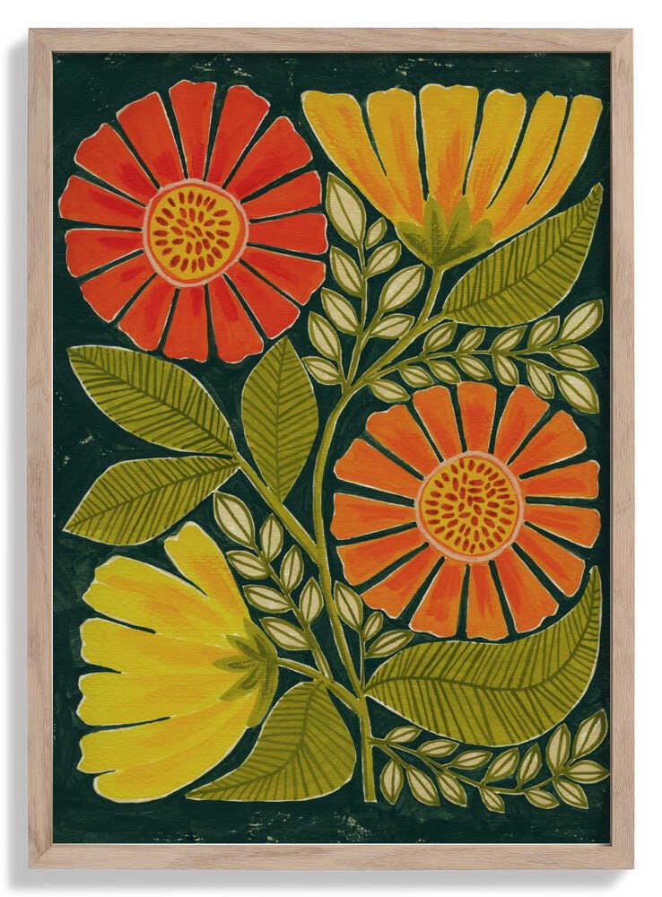 Vibrant Orange And Yellow Flowers by Susan Black - Kuriosis Fine Art GmbH