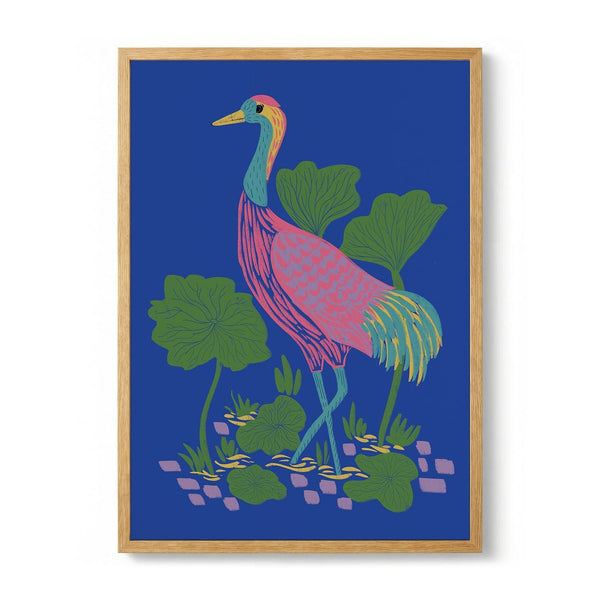 Vibrant Pond Crane by Nikita Jariwala