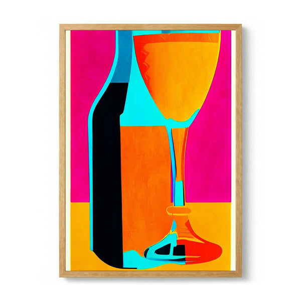 Vibrant Wine Glass Bottle by Bo Anderson