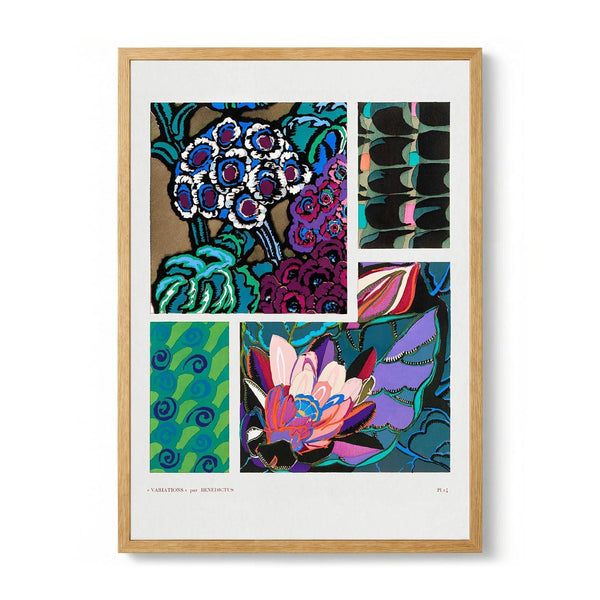Vintage Floral Art Deco Pattern, Variation 14 by Édouard Bénédictus