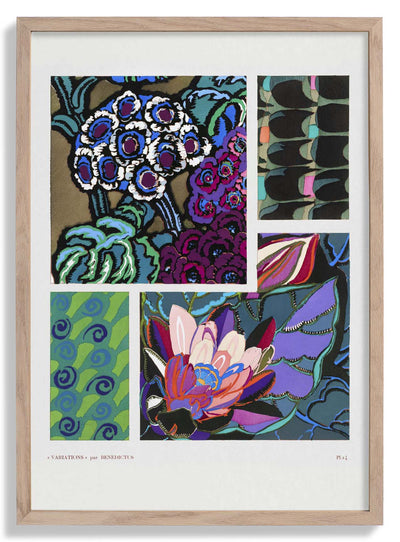 Vintage Floral Art Deco Pattern, Variation 14 by Édouard Bénédictus