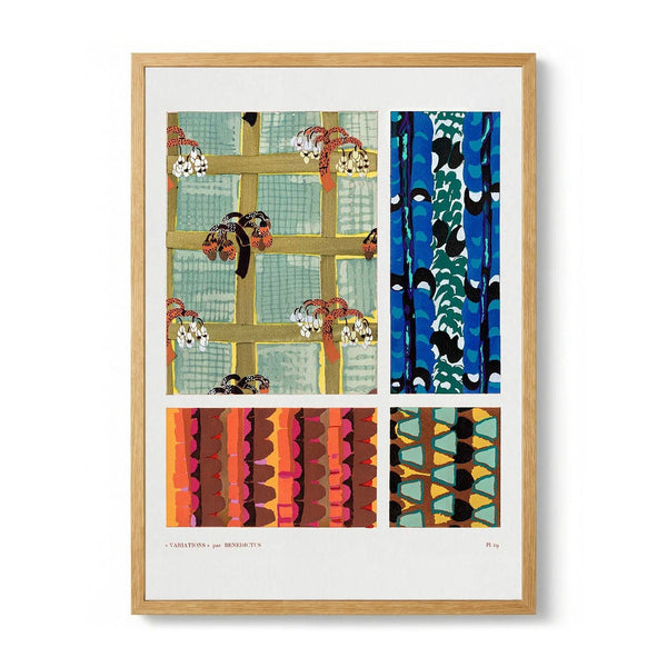Vintage Geometric Floral Art Deco Pattern, Variation 19 by Édouard Bénédictus