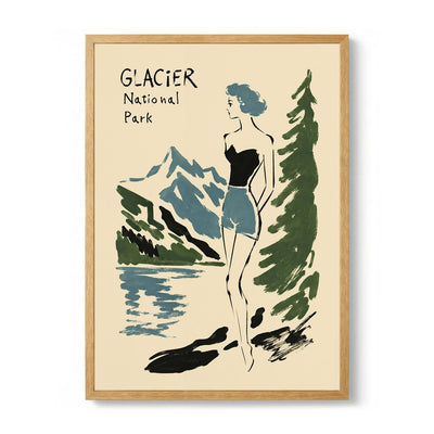 Vintage Glacier Park Woman by Patryk Krygowski