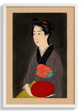 Waitress with a Red Traya Maid by Gōyo Hashiguchi - Kuriosis Fine Art GmbH