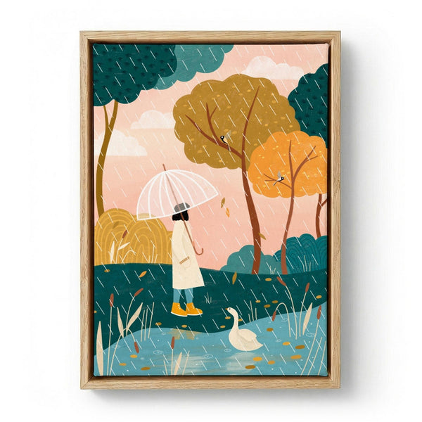 Walking In Autumn Rain by Bea Muller