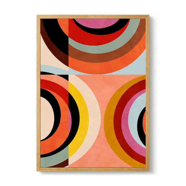 Warm Colors Bauhaus Geometry3 door Ana Rut Bre