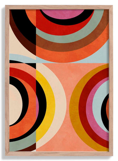 Warm Colors Bauhaus Geometry3 door Ana Rut Bre