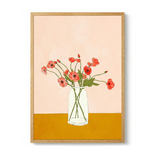 Warm Poppies Still Life von Nadjaa