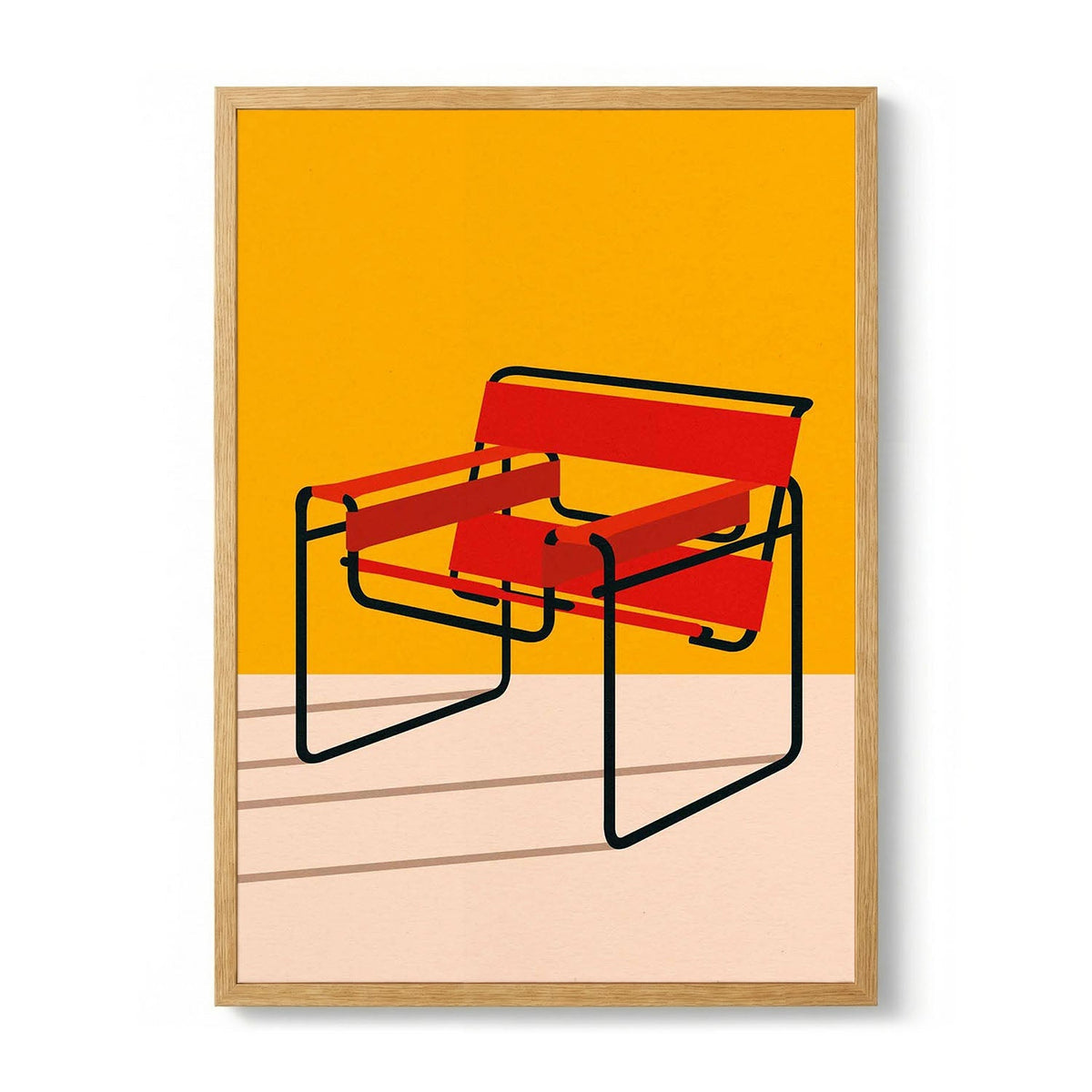 Wassily Chair Marcel Breuer by Rosi Feist - S - 29.7 x 42cm (A3) / 225g Fine Art Paper