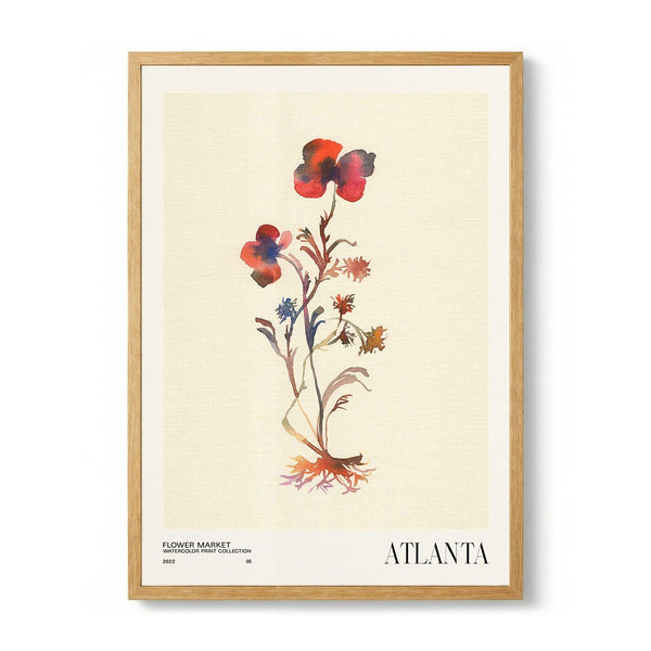 Watercolor print collection Flower market - Atlanta by NKTN