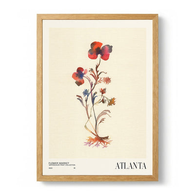 Aquarelprint collectie Bloemenmarkt - Atlanta door NKTN