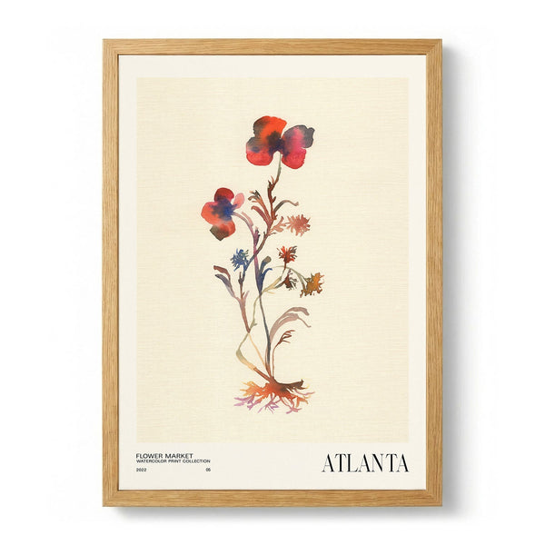 Watercolor print collection Flower market - Atlanta von NKTN