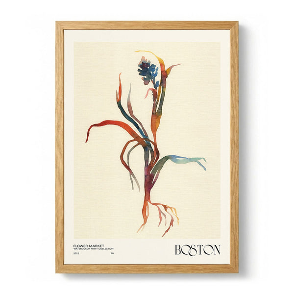 Watercolor print collection Flower market - Boston von NKTN