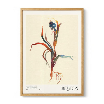 Watercolor print collection. Flower market - Boston