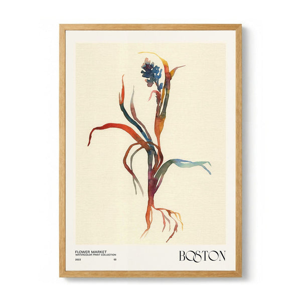 Watercolor print collection Flower market - Boston by NKTN