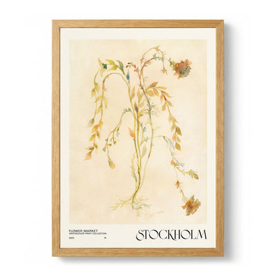 Aquarelprint collectie Bloemenmarkt - Stockholm door NKTN