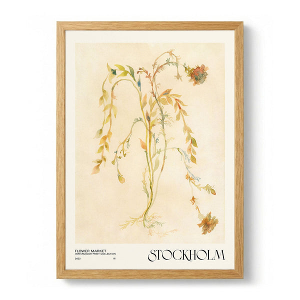 Watercolor print collection Flower market - Stockholm von NKTN