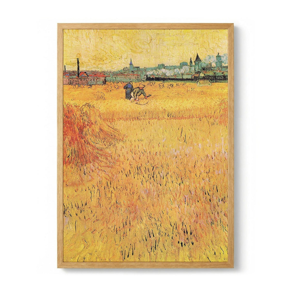 Wheat Field with View of Arles von Van Gogh - S - 29.7 x 42cm (A3) / Kunstdruckpapier