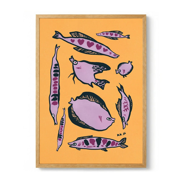 Whimsical Purple Sea Creatures by Katariina Kosunen