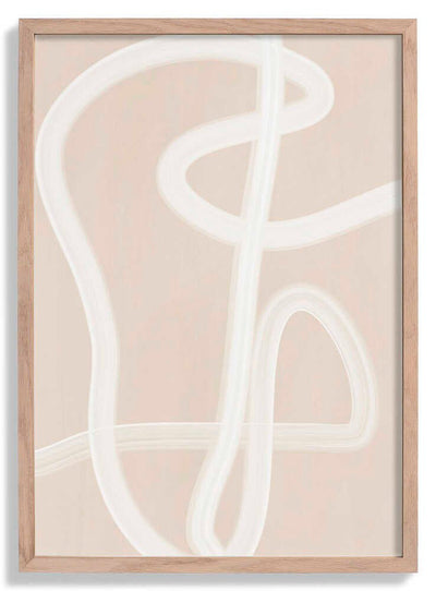 White Brush Stroke Poster door Elena Ristova