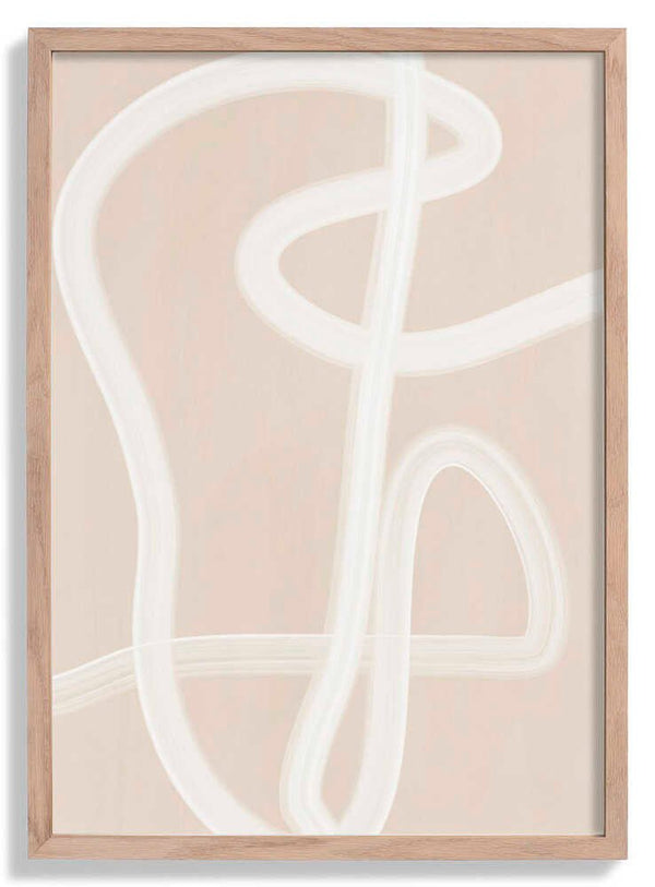 White Brush Stroke Poster von Elena Ristova