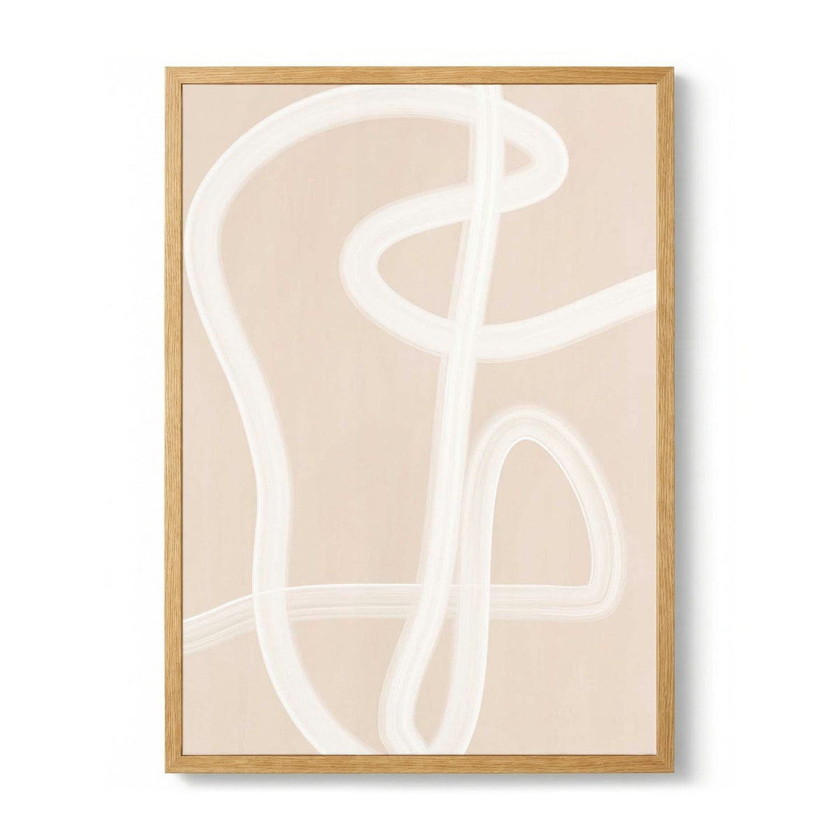 White Brush Stroke Poster by Elena Ristova - S - 29.7 x 42cm (A3) / 225g Fine Art Paper