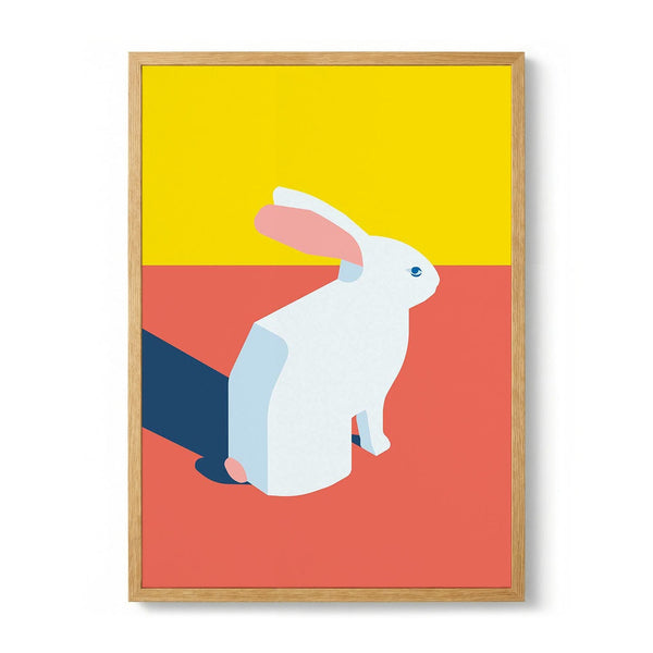White Geometric Rabbit von DARIA IVANOVNA