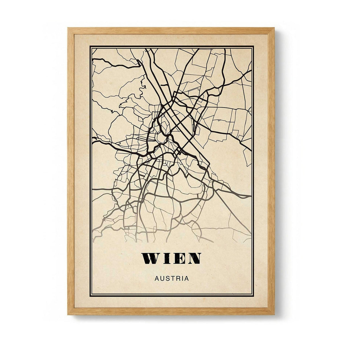 Wien City Sepia - S - 29.7 x 42cm (A3) / 225g Fine Art Paper