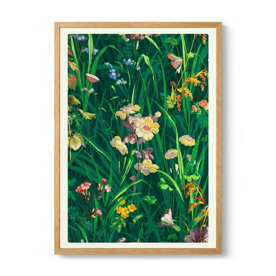 William Morris Grass with Lavender Yellow and Pink