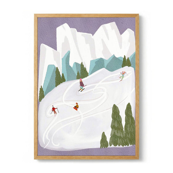 Winter Mountain Fun von Nikita Jariwala – Modern Poster
