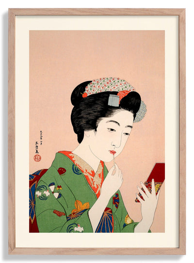Woman Applying Rouge by Gōyo Hashiguchi