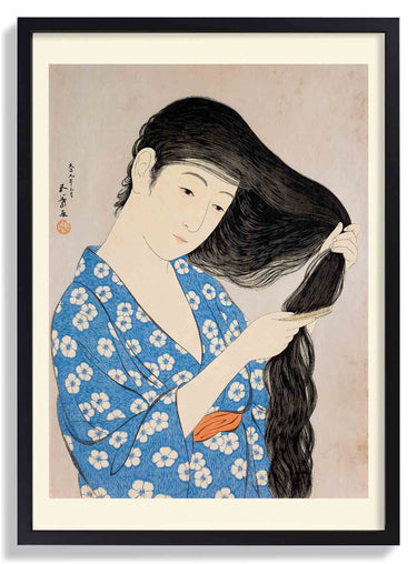 Woman Combing Her Hair by Gōyo Hashiguchi - Kuriosis Fine Art GmbH