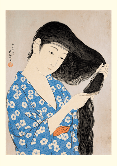 Woman Combing Her Hair by Gōyo Hashiguchi - Kuriosis Fine Art GmbH