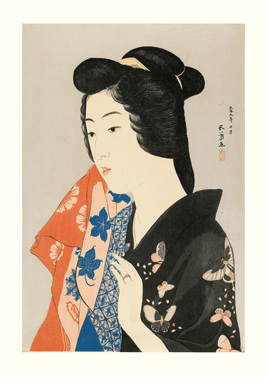Woman Holding a Towel by Gōyo Hashiguchi - Kuriosis Fine Art GmbH