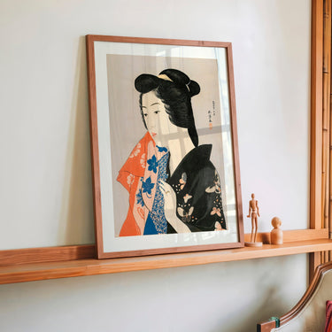 Woman Holding a Towel by Gōyo Hashiguchi - Kuriosis Fine Art GmbH